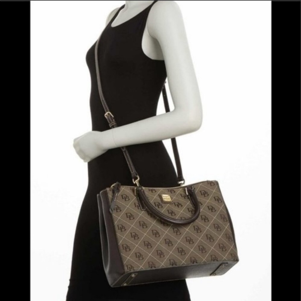 Dooney & Bourke Willa Zip Logo Satchel Bag, NWT - Picture 3 of 16